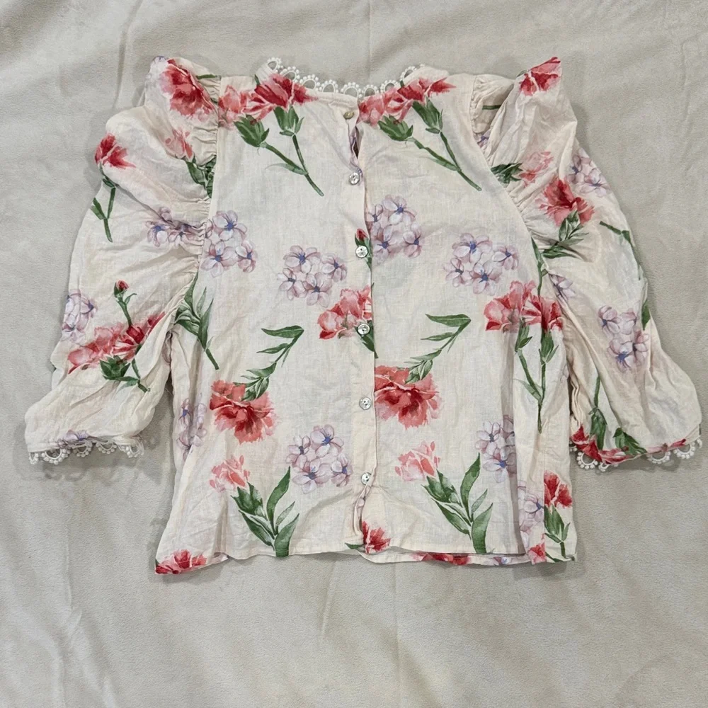 Women’s Laura Ashley Puff Shoulder Shirt - Picture 2 of 3